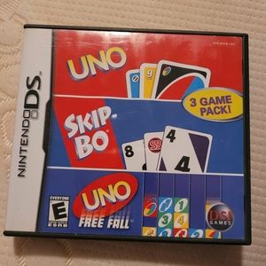 Nintendo DS Uno, skip-bo, uno free fall 3 in 1